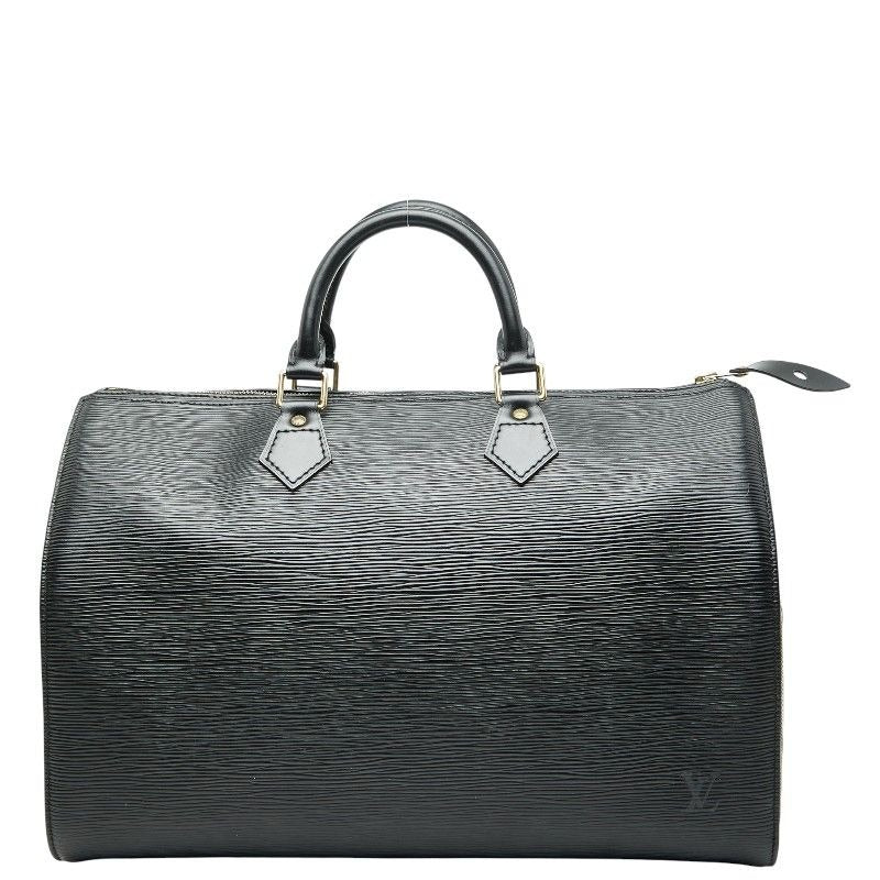 Louis Vuitton Epi Speedy 35 Handbag Boston Bag Noir Black Leather