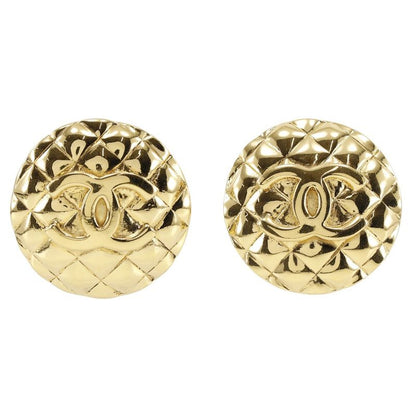 Chanel Coco Mark Matelasse Gold Plated Ladies 37.5g Earrings