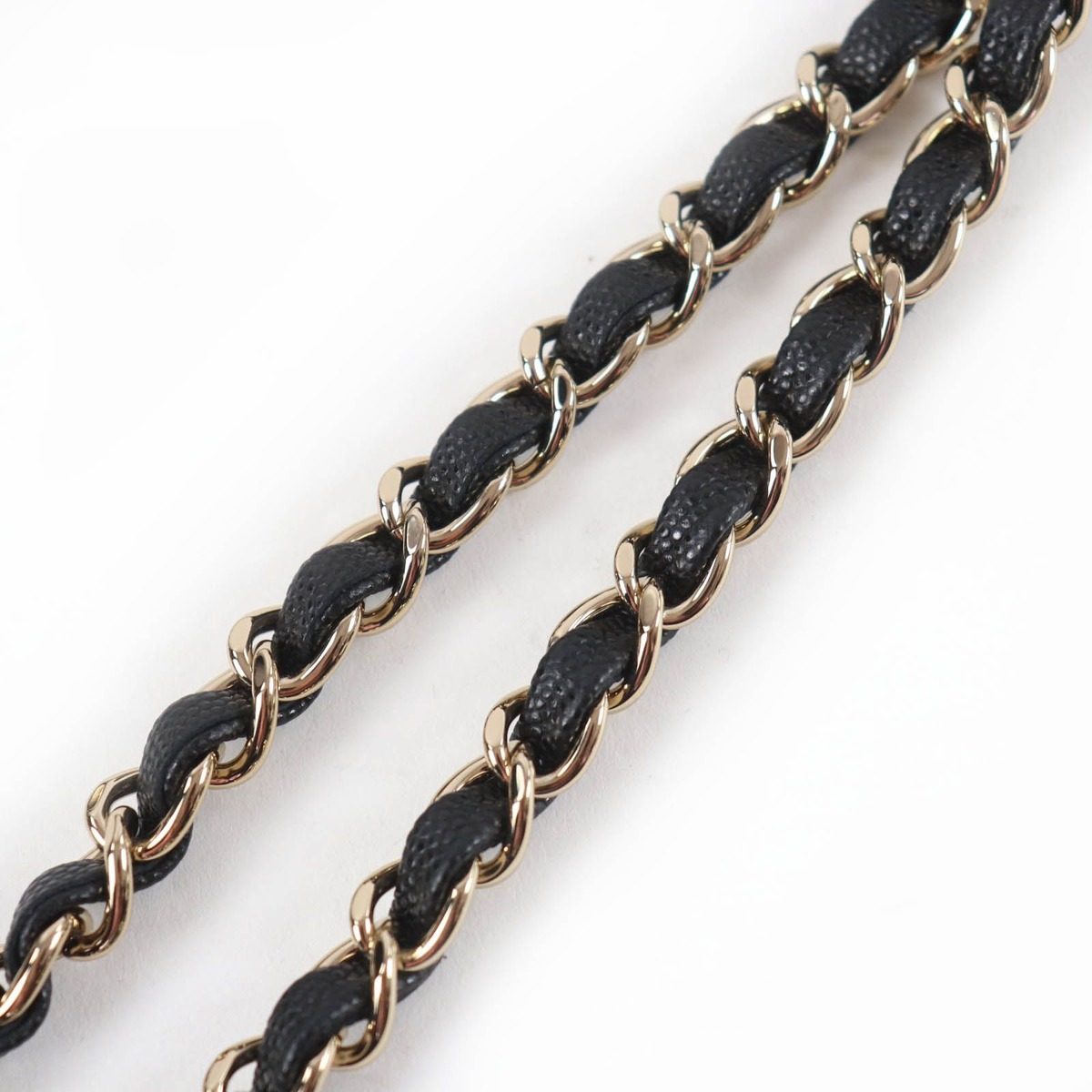 Chanel Caviar Leather Quilted CC Logo Mini Bucket Chain Shoulder Bag Black Gold — view 7