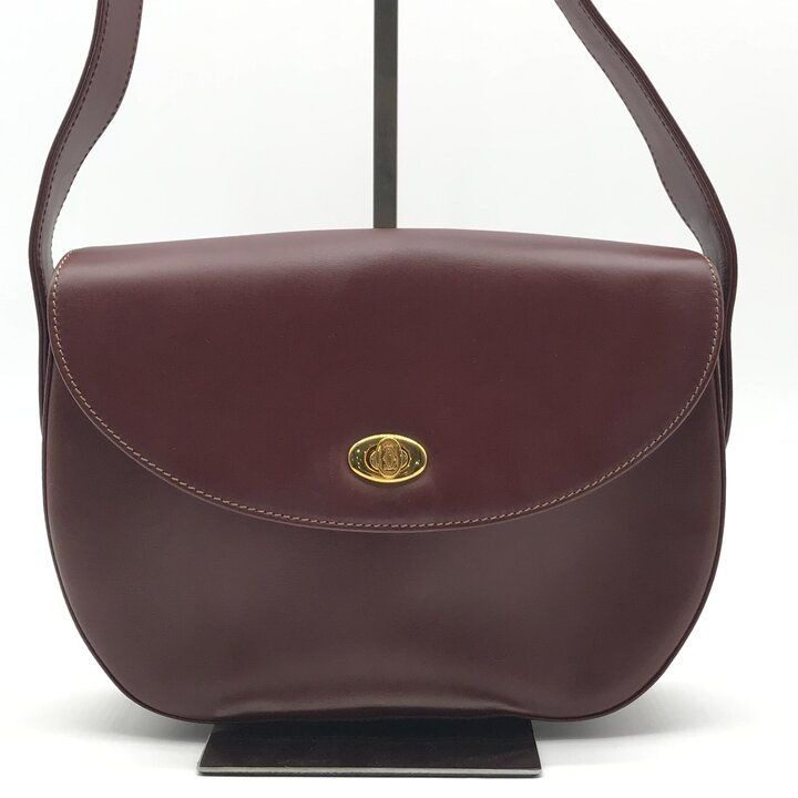 Cartier Must Line Shoulder Bag Crossbody Gold Leather