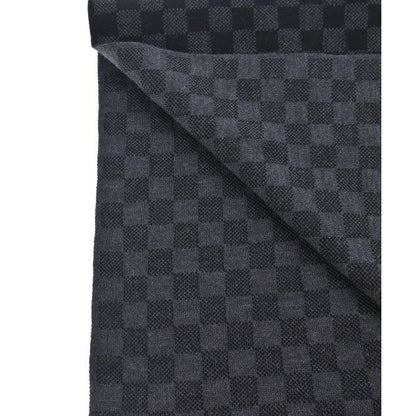 Louis Vuitton Scarf Wool Black Gray X — view 3