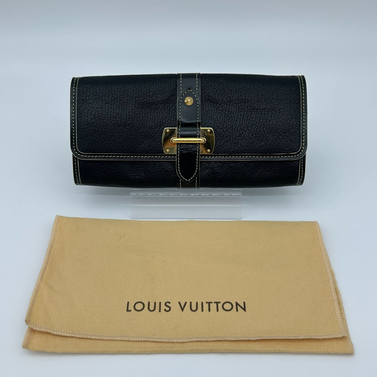 Louis Vuitton Suhali Portefeuille le Favori Wallet Fold Noir Black