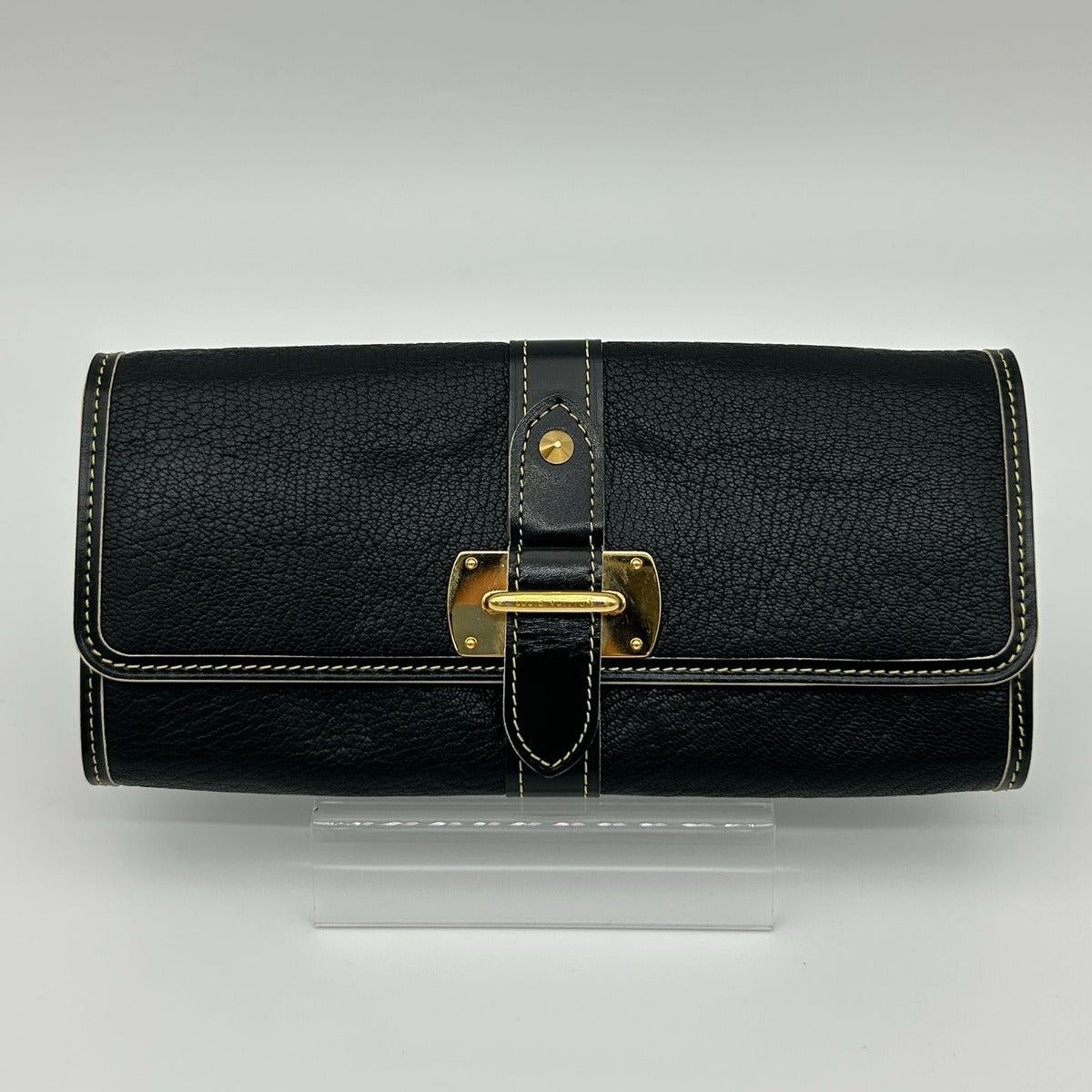 Louis Vuitton Suhali Portefeuille le Favori Wallet Fold Noir Black — view 2