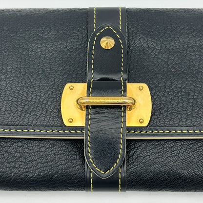 Louis Vuitton Suhali Portefeuille le Favori Wallet Fold Noir Black — view 4