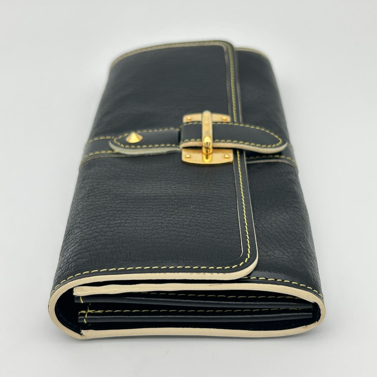 Louis Vuitton Suhali Portefeuille le Favori Wallet Fold Noir Black — view 6