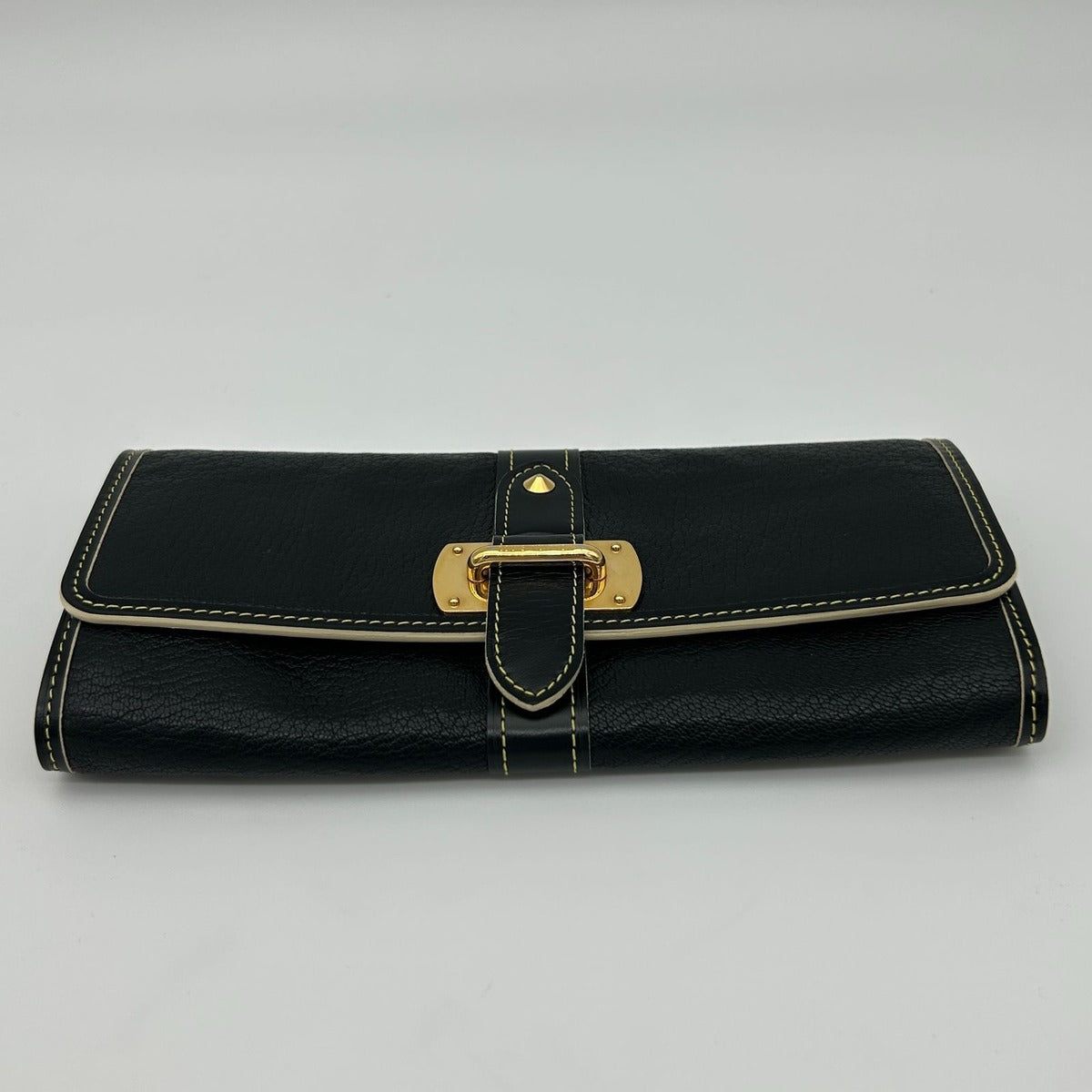 Louis Vuitton Suhali Portefeuille le Favori Wallet Fold Noir Black — view 7
