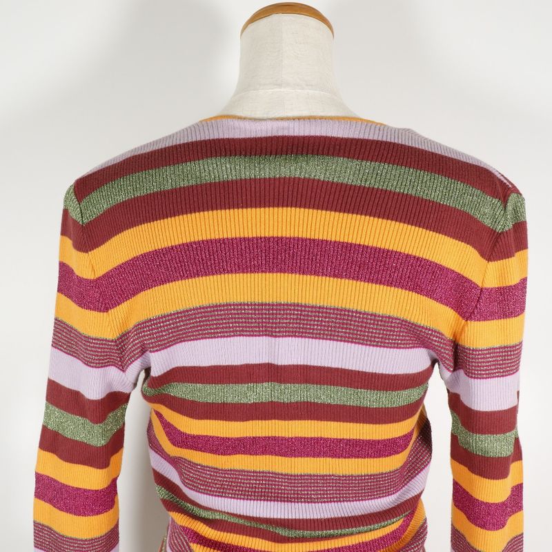 Chanel Cache Coeur Striped P17171v00904 Cotton And Rayon And Polyester Women's