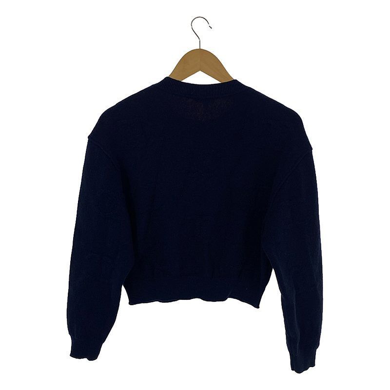 Gucci - P70525k Cashmere Coco Mark Logo Crew Neck Knit Pullover - S - Navy -