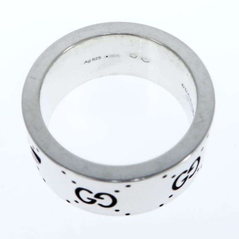 Gucci Adidas Collaboration Ring Engraving Wide Trefoil 17 Ag925 Jewelry
