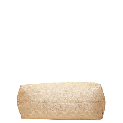 Gucci GG Canvas Handbag Tote Bag 267474 Beige Gold Canvas Leather Ladies Gucci