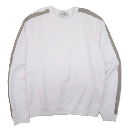 Hermes Run Hline Sweatshirt Shirt Brushed Lining Top Side Line S White