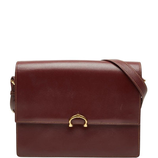 Cartier Crossbody Bag Wine Red Bordeaux Leather