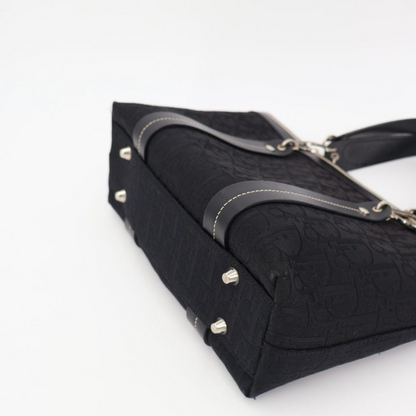 Christian DIOR Trotter Flower Embroidered Tote Handbag