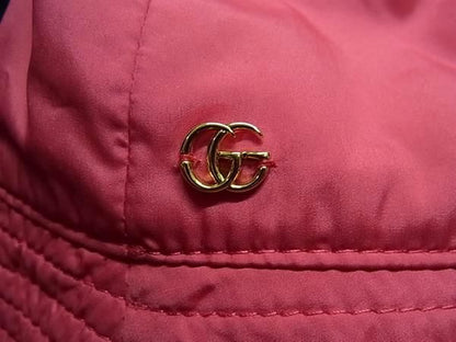 Gucci GG Marmont 100% Polyester Bucket Hat Size M 57cm (22.44in) Ladies Pink