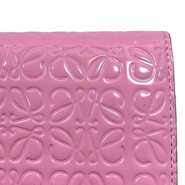 Loewe Folding Long Wallet With Pink Repeat Anagram 107.55f11