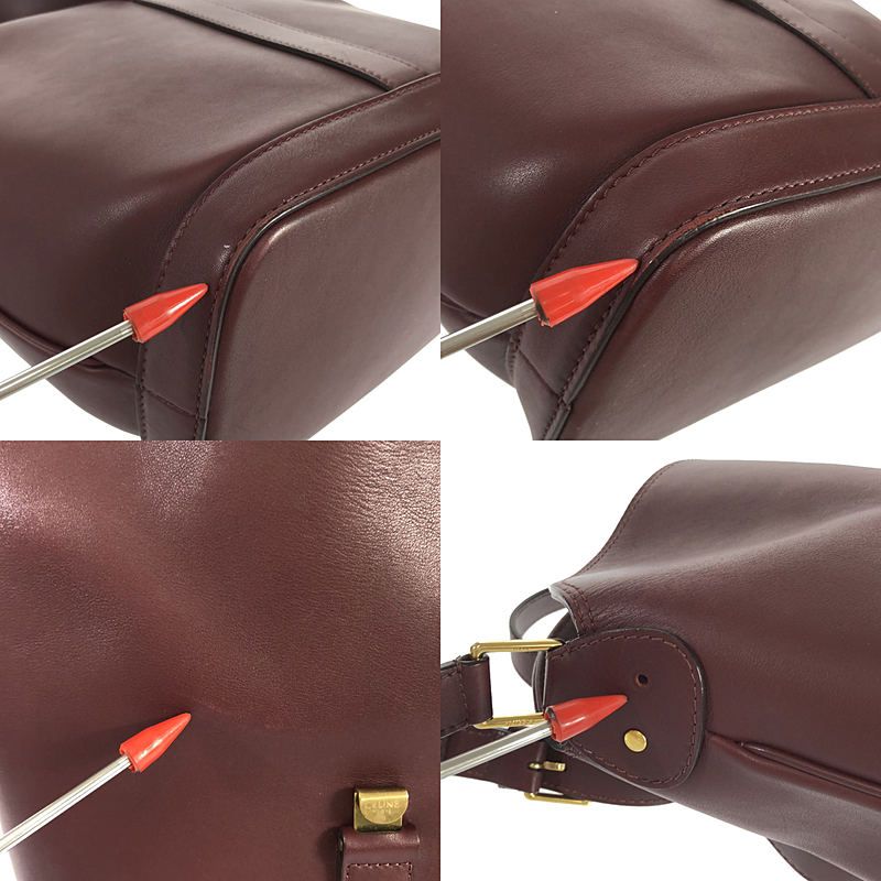 Celine Leather Shoulder Bag - Bordeaux - Women