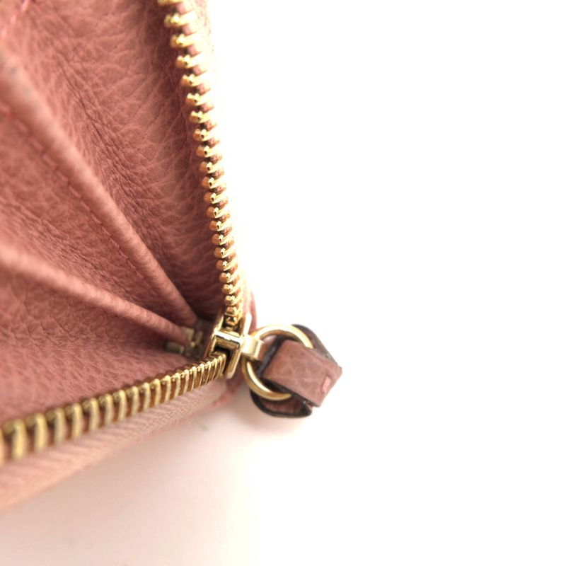 Gucci Wallet Ladies Women Leather Genuine Pink 368877 203887 Swing Coin Case