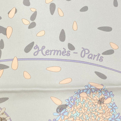 Hermes Carre 90 Scarf Silk Floral Tribute Offrandes DUN JOUR Multicolor