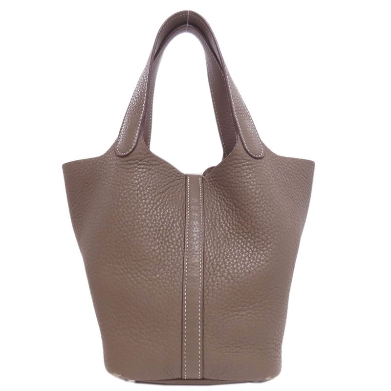 Hermes Picotin Lock PM Etape Silver Hardware Handbag Taurillon Women