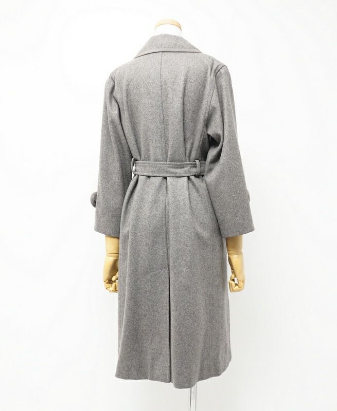Celine Vintage Stainless Steel Collar Coat Belted Coat Long Coat Logo Buttons
