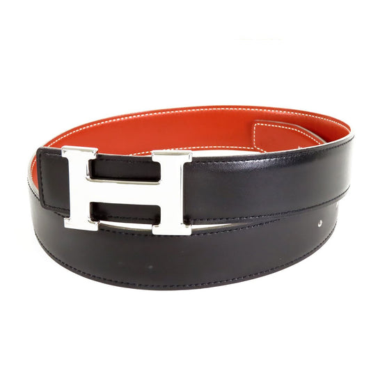 Hermes Constance Belt Black