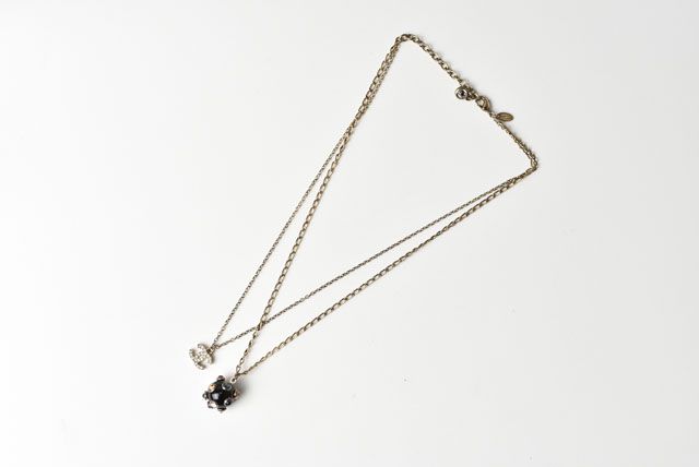 Chanel Necklace Pendant Bracelet Chanel Coco Rhinestones Multicolor Gold