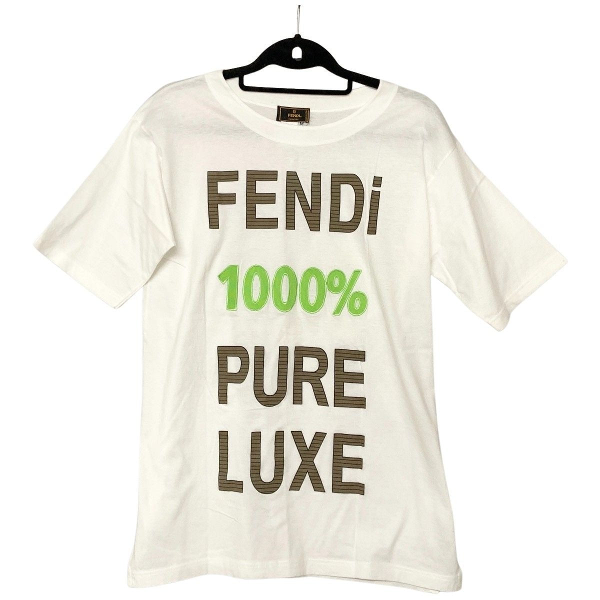 Fendi 1000% Pure Luxe Logo T-Shirt M White