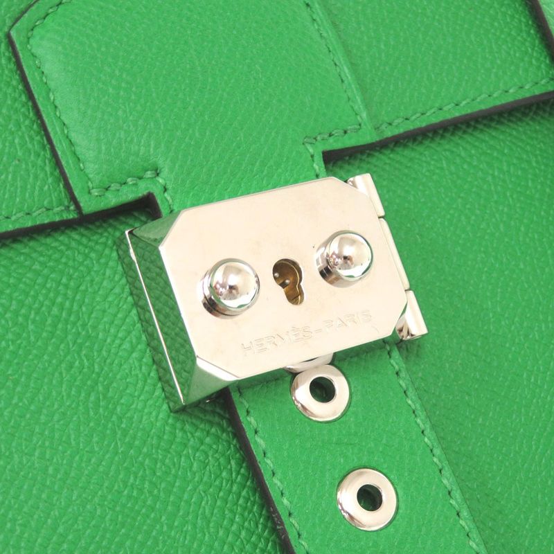 Hermes Sac A Depeches 38 Vaux Epson Bamboo Silver Hardware T Engraved Briefcase