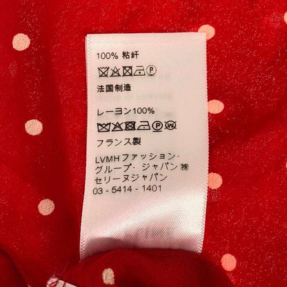 Celine | By Hedi Slimane Edith Liman Dot Print Georgette Pleated Skirt | 36 |