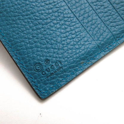 Gucci Wallet Men Wallet Leather Genuine Blue 449405 2091 Interlocking G with