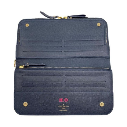 Louis Vuitton Bifold Long Wallet Portefeuille Antholite N63221 Damier Azure