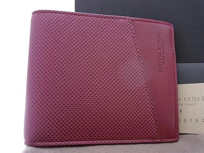 Bottega Veneta Marco Polo Leather Bifold Wallet Men's Bordeaux Az0830