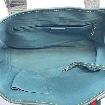 Gucci 145810 Tote Bag Sherry Line GG Canvas Leather Beige Ladies Men Vintage