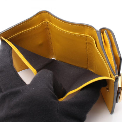Fendi Trifold Wallet Baguette Micro Yellow Leather — view 6