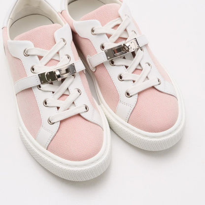 2022ssHermes Day Sneakers Size 36 Kelly Hardware Leather Canvas