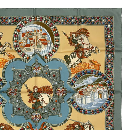 Hermes Scarf Silk Carre 90 le Triomphe du Paladin Victory of the Knights — view 3