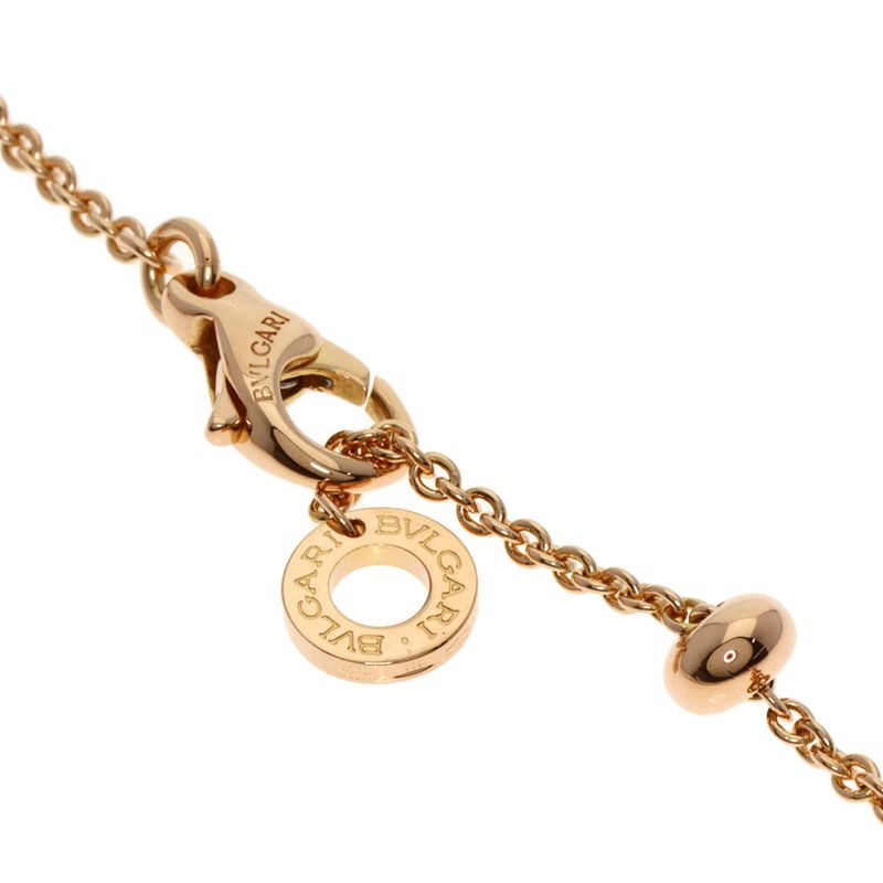 Bvlgari B-zero1 Bee Zero One Element Diamond White Ceramic Necklace 18K Pink