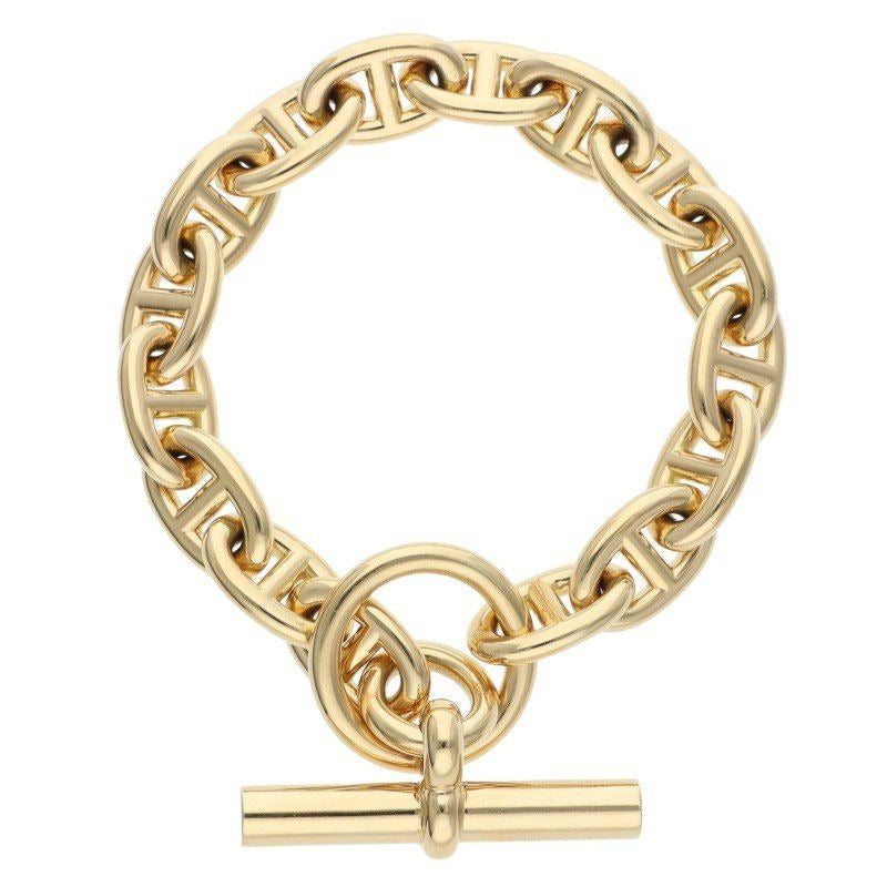 Hermes Chaine Dancre PM Yellow Gold Bracelet