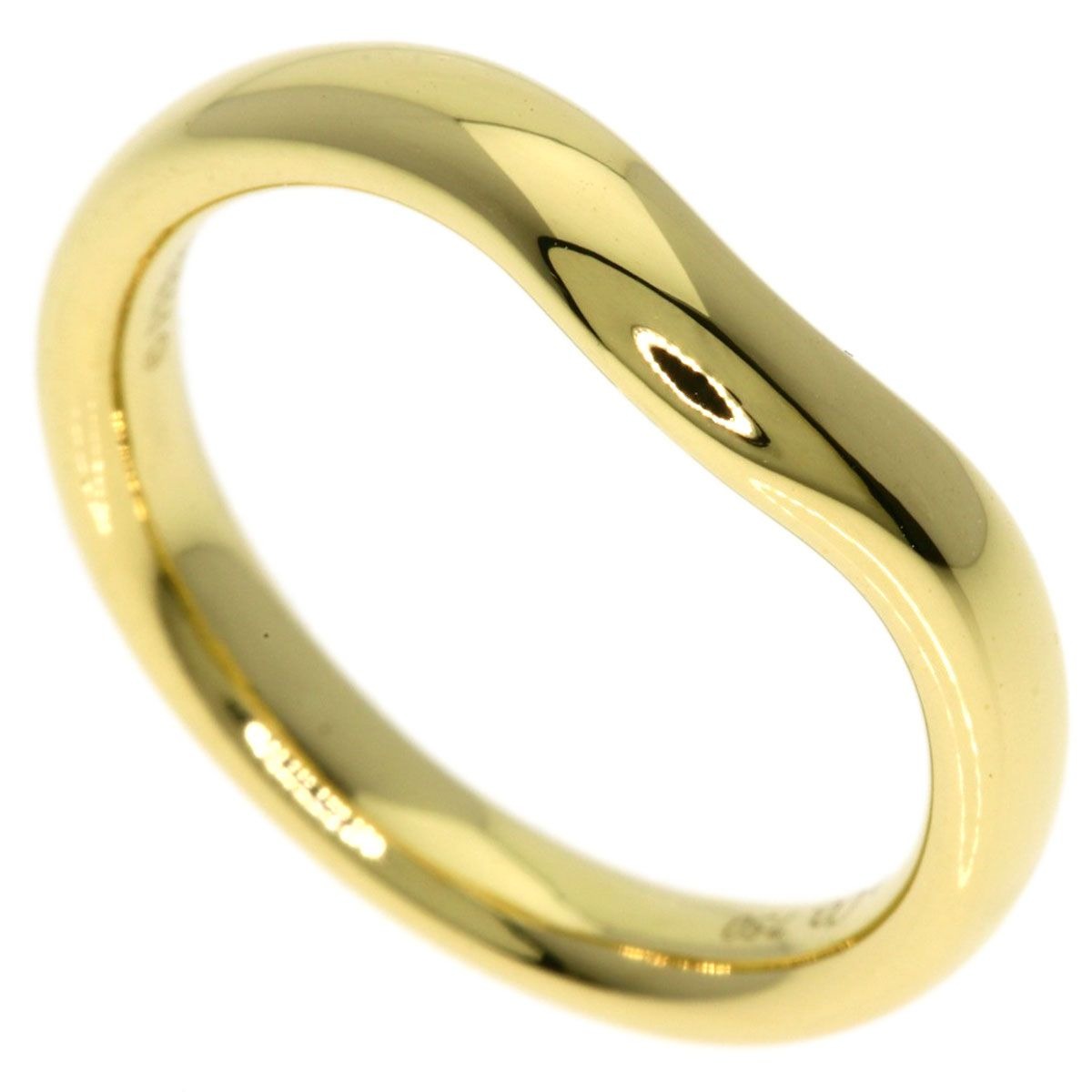 Tiffany & Co T Cube Band Ring 18K Yellow Gold