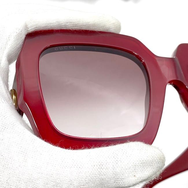 Gucci Sunglasses In Red Interlocking Gg0178s Excellent Condition