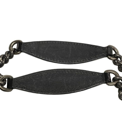 Gucci Tote Bag Soho Interlocking G 308982 Black Chain Shoulder Leather  Mouton