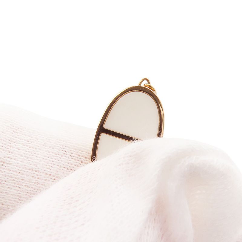 Hermes Bracelet Chaine D'ancre Verso 18K Pink Gold White Ceramic