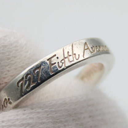Tiffany & Co Ring / Ring Notes Narrow New York 925 Silver Approx 3.1g Silver