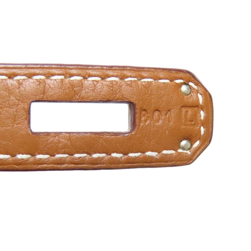 Hermes Birkin 35 Gold Silver Hardware Handbag Taurillon Women