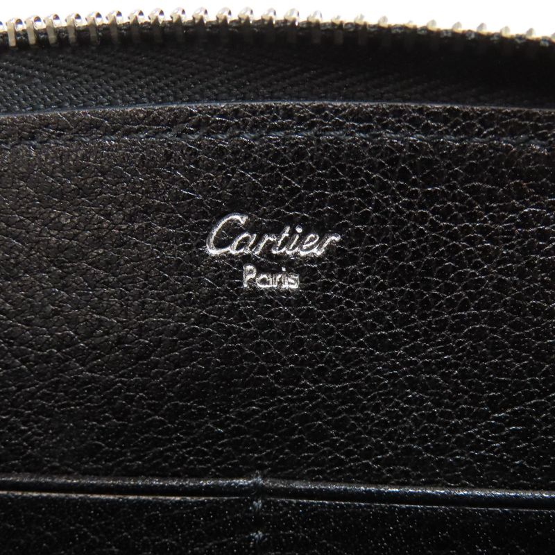 Cartier Must Line Long Wallet With Coin Purse Leather Ladies