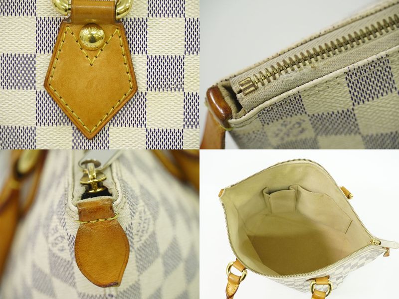 Authentic Louis Vuitton LV Saleya PM Damier Azure Tote Handbag White N51186