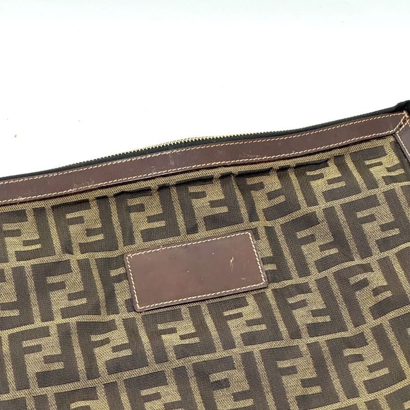 Fendi Second Bag Zucca Pattern Canvas Brown