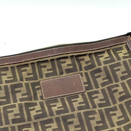 Fendi Second Bag Zucca Pattern Canvas Brown