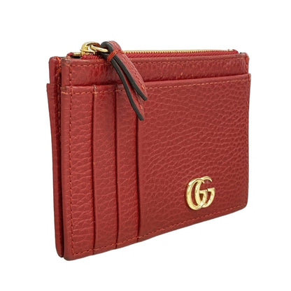 Gucci Coin Case GG Marmont Leather Red Gold — view 2