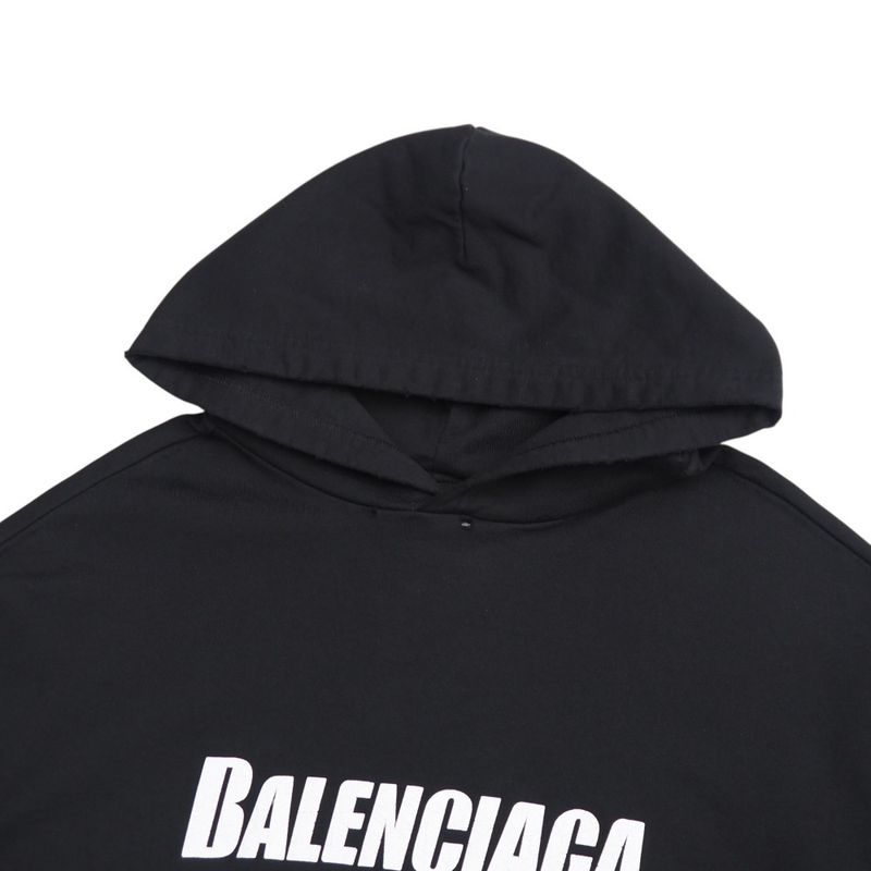 2022Balenciaga Destroyed Logo Hoodie Size S Logo Print Aged 20250722 Ra5608